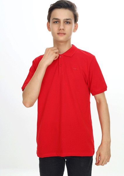 Erkek Çocuk Lacost(Yüksek Kaliteli Pike Dokuma) Noktalı Polo Yaka Tshirt