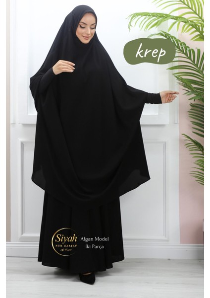 Afgan Iki Parça Sandy Kol Krep Çarşaf