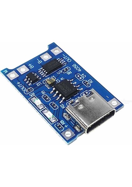 TP4056 Type-C 1s 3.7V Lipo, Li-Ion Pil Bms Korumalı Şarj Devresi