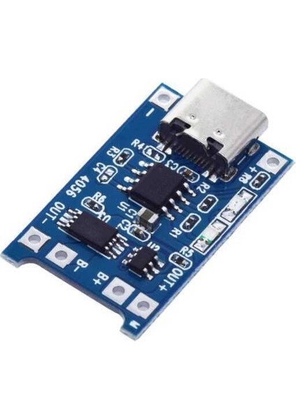 TP4056 Type-C 1s 3.7V Lipo, Li-Ion Pil Bms Korumalı Şarj Devresi
