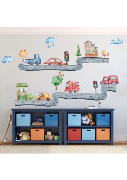 Trafik Set Çocuk Odası Duvar Sticker modelleri