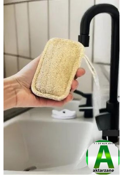 Orijinal Doğal Kabak Lifi Süngeri Mutfak Süngeri Ipli Bulaşık Yıkama