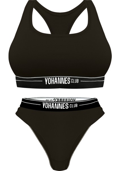 Yohannesclub Kadın İç Çamaşırı Takımı(B. Sütyen-Brazilian), Siyah