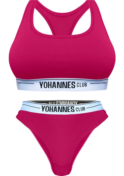 Yohannesclub Kadın İç Çamaşırı Takımı(B. Sütyen-Brazilian), Pembe/fuşya