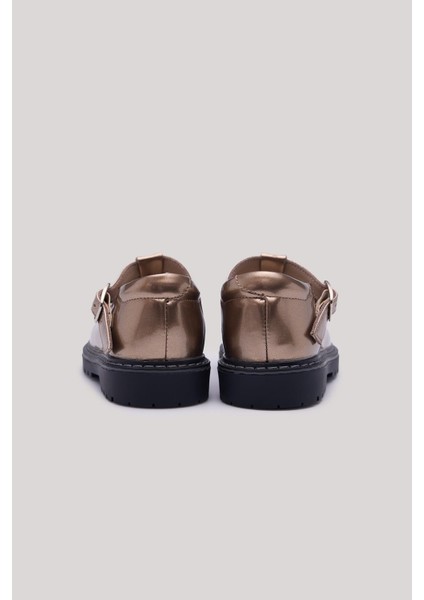 Bg Store Kız Çocuk Altın Renk Ayakkabı Düz Taban Yapısıyla Rahat Kullanım fiyatları