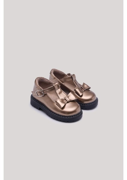 Bg Store Kız Çocuk Altın Renk Ayakkabı Düz Taban Yapısıyla Rahat Kullanım modelleri