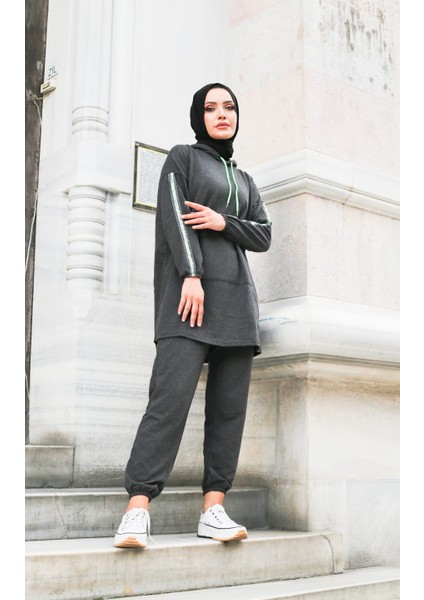 Oversize Model Tesettür Eşofman Takımı