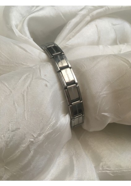 316 L Çelik Kararmaz Silver Renk Italyan Charm Bileklik 18 cm modelleri
