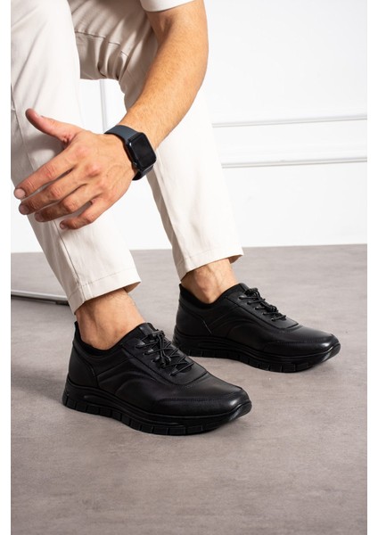 Erkek Deri Kışlık Casual Ayakkabı Kauçuk Taban Yumuşak Günlük Deri Ayakkabı