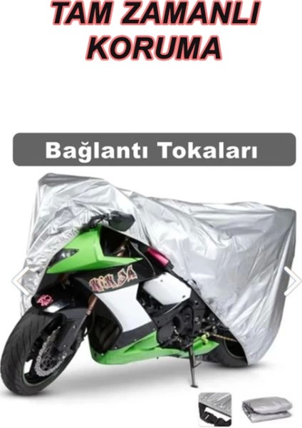 Kanuni Wiki 125İ Uyumlu Miflonlu Premium 4 Mevsim Koruyan Motosiklet Brandası Gri