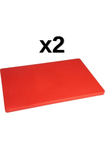2'li Türkay 50x30x2 cm Polietilen Kesme Tahtası Kesim Levhası 4733