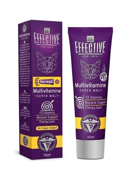 Delibon Effective Malt Multivitamin Katkılı Kedi Malt Macunu 50 gr - Petshopundan fiyatları