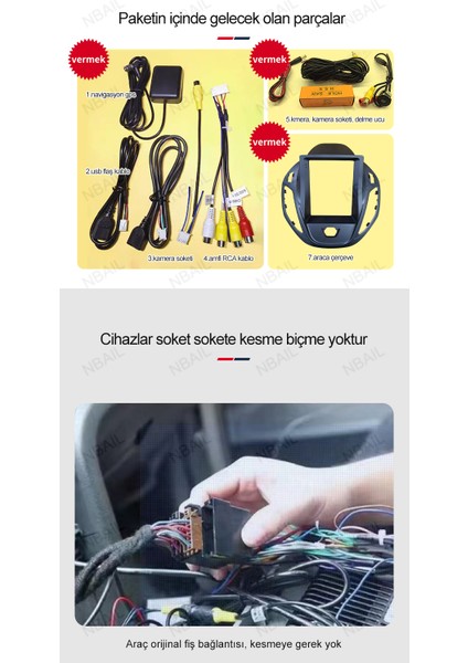 Peugeot 307 2001-2008 Yıl Android Sürüm 13 Kablosuz Carplay Navigasyon Multimedya 9 Inç Ekran 4Gb Ram 32Gb Rom Hafıza