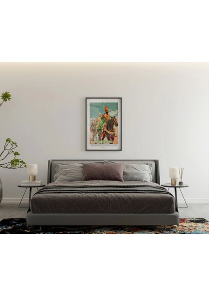 Atlı Şovalye Illüstrasyon Duvar Dekor Tablo, Modern Sanat modelleri