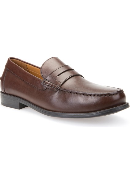 Erkek Kahverengi New Damon Deri Loafer U641ZB00043C6006