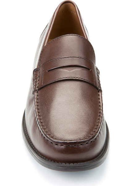 Erkek Kahverengi New Damon Deri Loafer U641ZB00043C6006