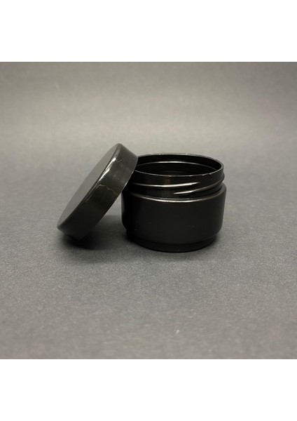 25 ml Kapaklı Siyah Krem Kavanozu , 25 cc Boş Kozmetik Plastik Krem Kutusu x 10 Adet