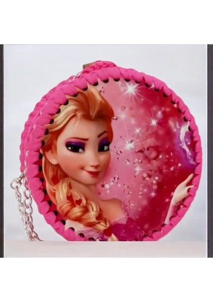 Karlar Ülkesi Elsa\\\\\\\'lı Pembe Çanta
