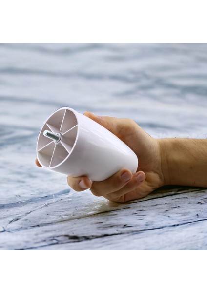 Mobilya Yükseltici Kanepe Tv Ünitesi Koltuk Ayağı Baza Ayakları Beyaz Oval Plastik Ayak 12 cm 4 Adet