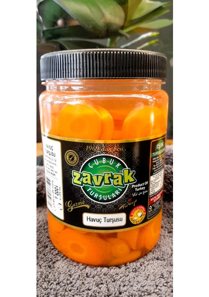 Zavrak Naturel Havuç Turşusu (Yuvarlak Dilimli) (1 kg.)