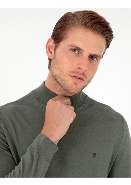 Erkek Duman Slim Fit Yarım Balıkçı Yaka Basic Triko Kazak 50296614-VR210 fiyatları