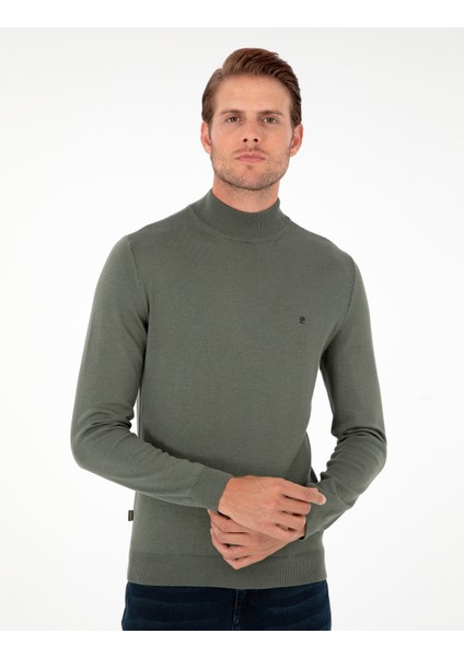 Erkek Duman Slim Fit Yarım Balıkçı Yaka Basic Triko Kazak 50296614-VR210 modelleri