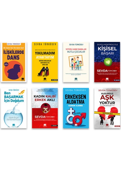 İlişkilerde Dans - Yıkılmadım Ayaktayım - Kişisel Başarı - Kadın Kalbi Erkek Aklı - Ben Başarmak İçin Doğdum - Sevda Türküsev 8'li Set