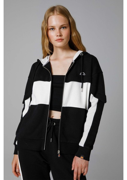 Fermuarlı Kapüşonlu Kadın Sweat EF166-BK