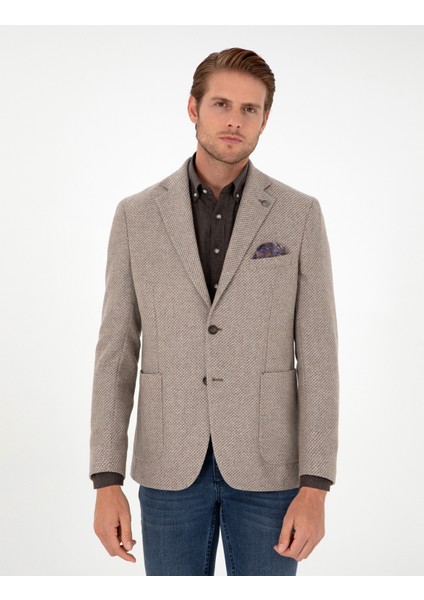 Erkek Açık Kahverengi Slim Fit Ceket 50292127-VR002 modelleri