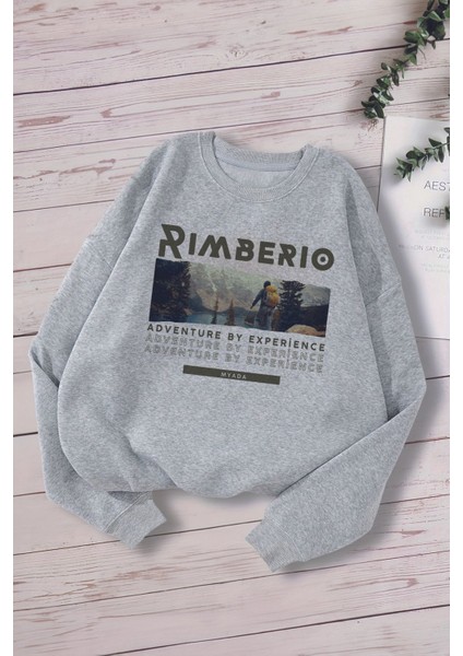 Içi Polarlı Emoji Rimberio Dağ Yürüyüşü Baskılı Oversize Kapüşonlu Çocuk Sweatshirt 15639