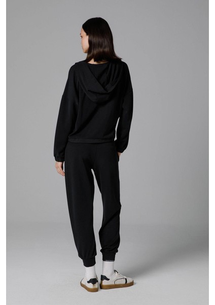 Kapüşonlu Kadın Sweat EF209-BK
