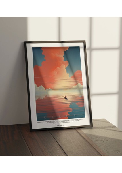 Deniz Gün Batımı Manzara Baskı Sanatsal Tablo