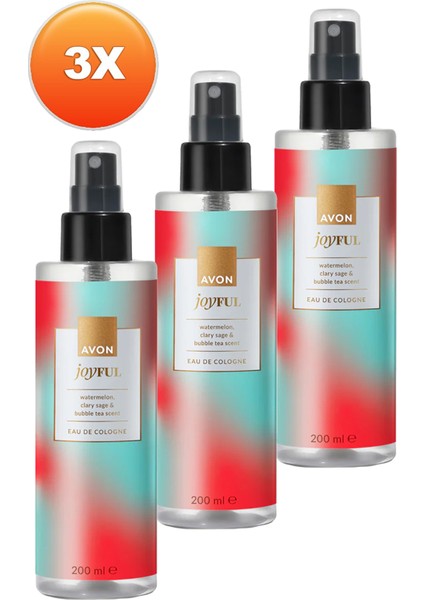 Joyful Kolonya Edc 200 ml x 3 adet