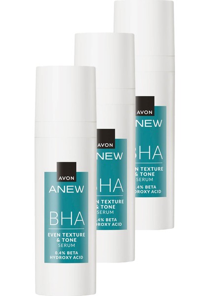 Anew Bha Even Tone & Texture Cilt Tonu Görünümü Düzgünleştiren Serum 30 ml. Üçlü Set