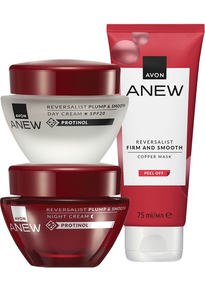 Anew Reversalist Plump & Smooth Üç Parça Yüz Bakım Paketi