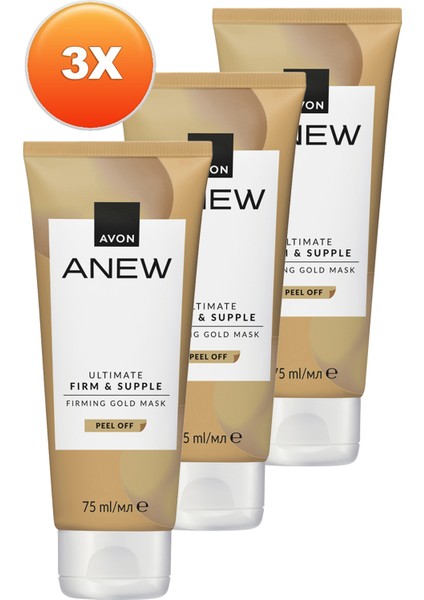 Anew Ultimate Firm And Supple Altın Maske Üçlü Set 75 ml