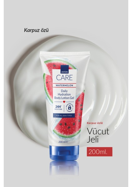 Care Watermelon Karpuz Kokulu Vücut Losyon Jeli 200 ml. Üçlü Set