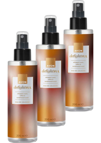 Delightful Toffee Kolonya Edc 200 ml x 3 adet