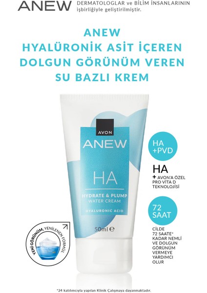 Anew Hyalüronik Asit İçeren Dolgun Görünüm Veren Su Bazlı Krem Üçlü Set 50 ml