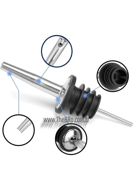 2 Adet Paslanmaz Çelik Şişe Dökücü-Şişe Tıpası / Parlak Metal fiyatları