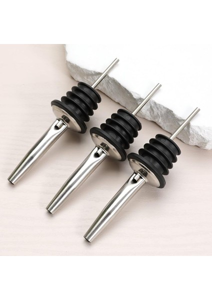 2 Adet Paslanmaz Çelik Şişe Dökücü-Şişe Tıpası / Parlak Metal