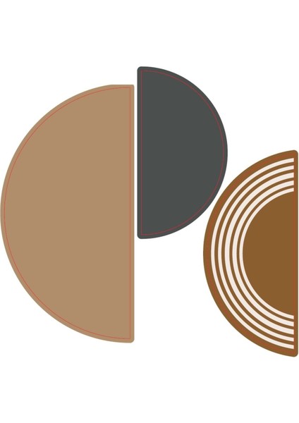 3 Parça Pastel Renkler Boho Tarz Duvar Raf Sticker Seti, Yatak Odası Dekorasyonu modelleri