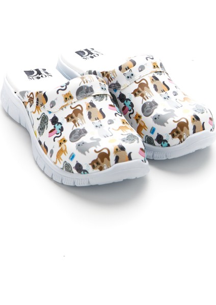 Kedi Desenli Ortopedik Comfortflex Taban Sabo Terlik