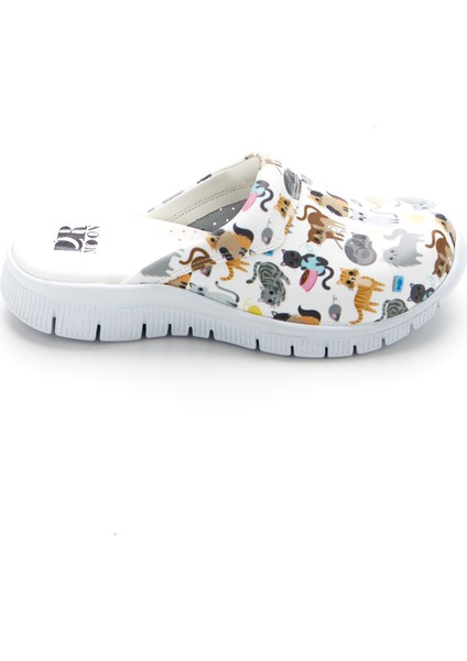 Kedi Desenli Ortopedik Comfortflex Taban Sabo Terlik