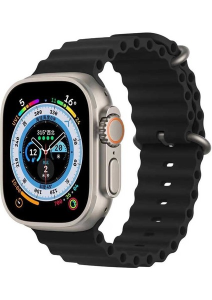 Apple Watch 10 Serisi 46mm Redclick Krd-75 Terletmez Dalgalı Tasarım Silikon Kordon