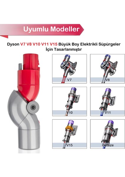 Umotech Dyson Mobilya Altı Adaptörü Dyson V7 V8 V10 V11 V15 Için Alt Adaptör