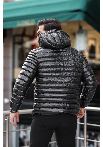 Su ve Rüzgar Geçirmez Çıkarabilir Kapüşonlu Içi Kürklü Siyah Erkek Mont Kışlık Mont indirimleri