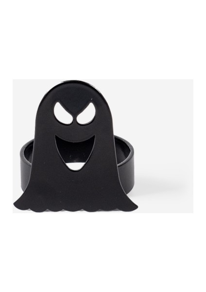 Siyah Metal 6'lı Peçete Halkası - Halloween Temalı Sofra Dekoru - Ring Napkin modelleri