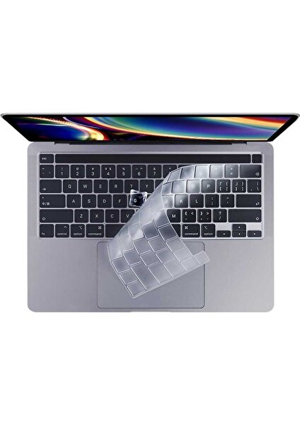 - Apple Macbook 15.4' Pro A1286 Retina - Klavye Koruyucu Şeffaf Silikon Ped - Şeffaf