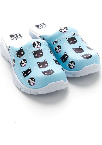 Kedi Desenli Ortopedik Comfortflex Taban Sabo Terlik